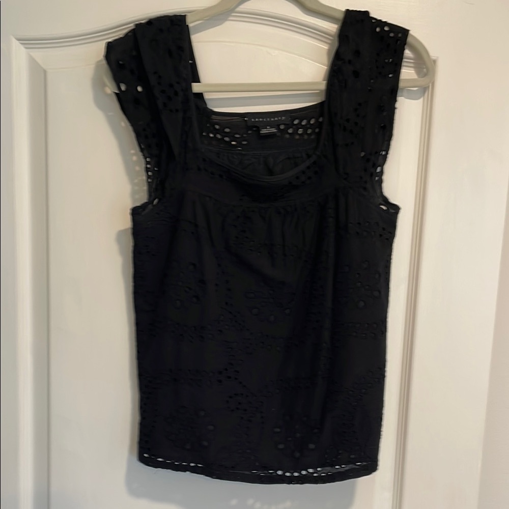 Sanctuary Black Embellished Blouse with Fitted Style